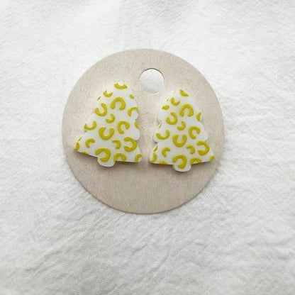 Cartoon Style Christmas Tree Arylic Printing Christmas Women's Earrings 1 Pair