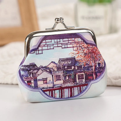 Women's Plant Pu Leather Buckle Kids Wallets