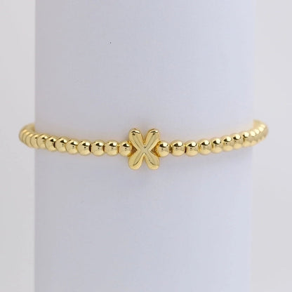 Copper Minimalist Plating Letter Bracelets