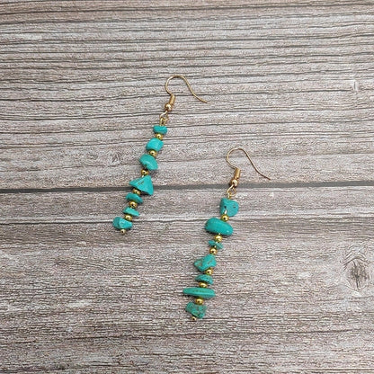 1 Pair Ethnic Style Geometric Natural Stone Drop Earrings