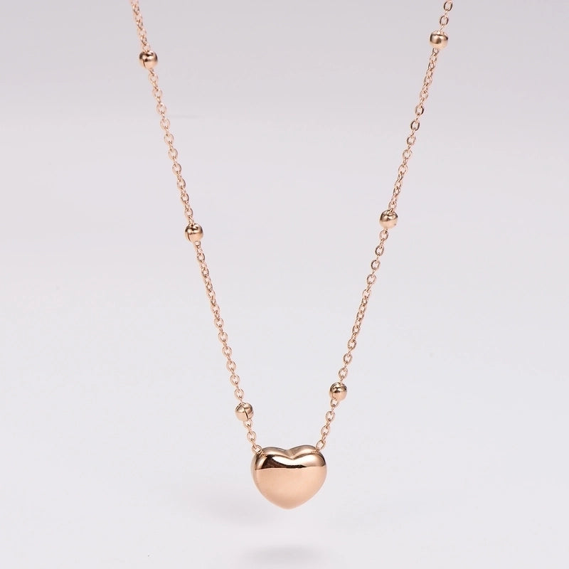 Retro Punk Commute Heart Shape 304 Stainless Steel 18K Gold Plated Rose Gold Plated Jewelry Set