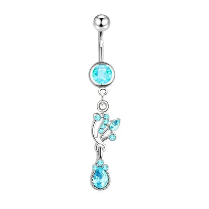 1 Piece Belly Rings Minimalist Color Block 304 Stainless Steel Inlay Zircon