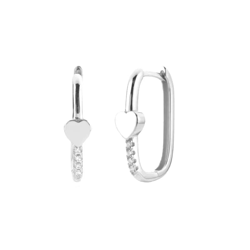 1 Pair IG Style French Style Geometric Copper Zircon 24K Gold Plated Hoop Earrings Ear Cuffs