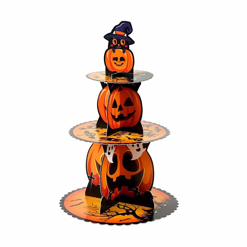 Halloween Christmas Minimalist Cool Style Pumpkin Santa Claus Elk Party Cake Stand