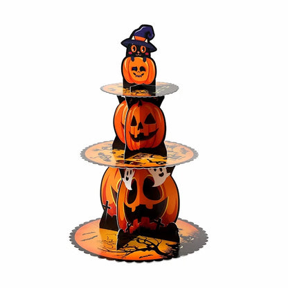 Halloween Christmas Minimalist Cool Style Pumpkin Santa Claus Elk Party Cake Stand