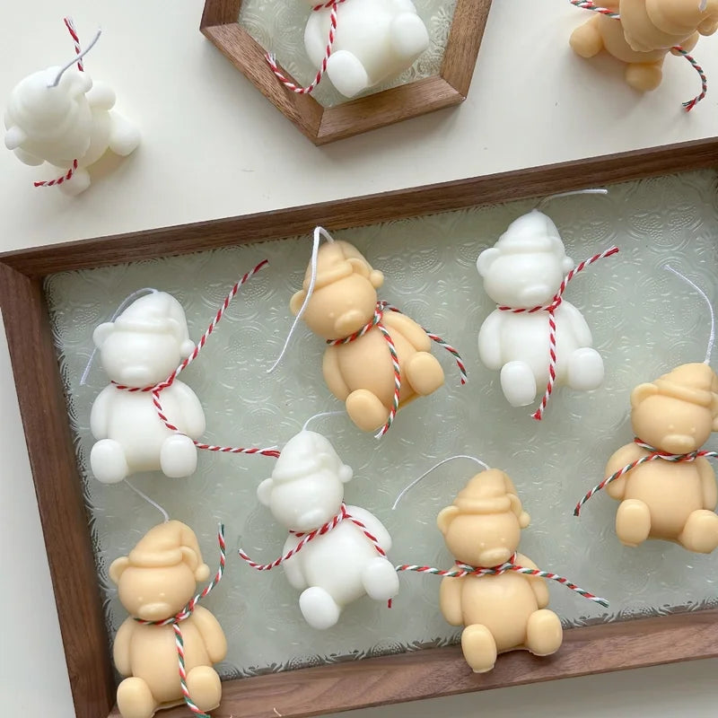 Christmas Cute Minimalist Bear Soy Wax Candle