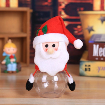 Christmas Candy Box Plastic Transparent Gift Box For The Elderly Snowman Elk Christmas Supplies Decoration Small Gifts For Children