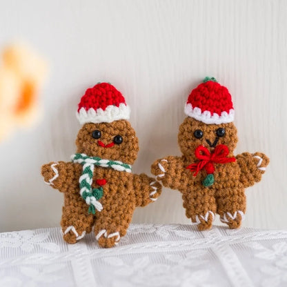 Cute Gingerbread Plush Christmas Bag Pendant Keychain