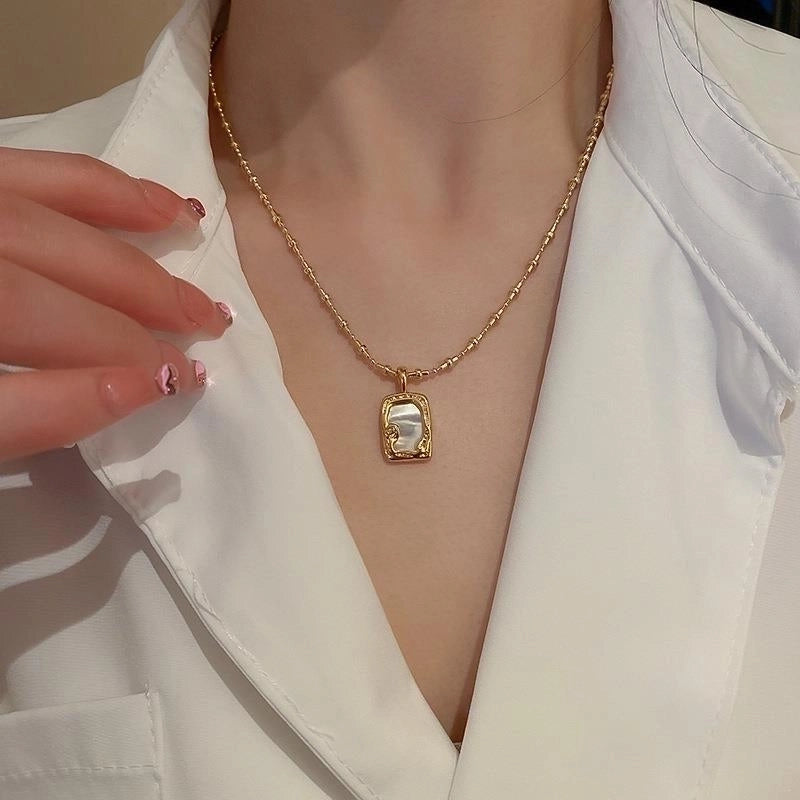 Minimalist Commute Heart Shape Alloy Inlay Zircon Women's Pendant Necklace Necklace