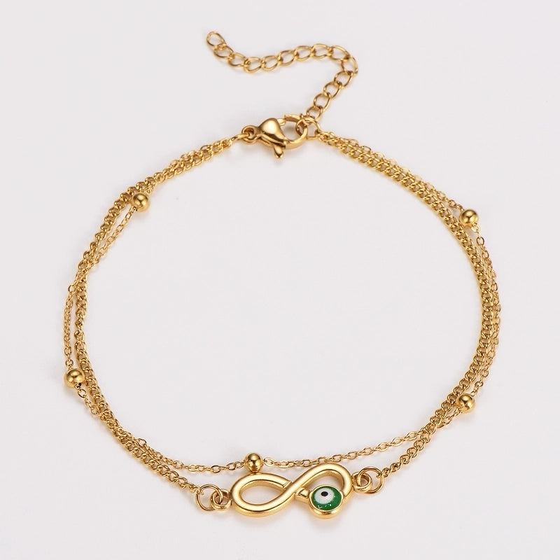 Retro Minimalist Infinity Eye 304 Stainless Steel Bracelets Anklet