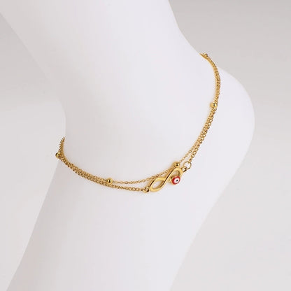 Retro Minimalist Infinity Eye 304 Stainless Steel Bracelets Anklet