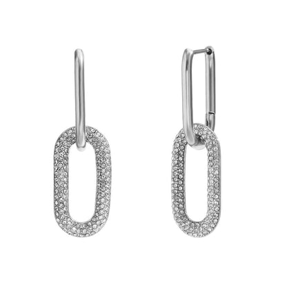 Fashion Circle Geometric Stainless Steel Electroplating Earrings