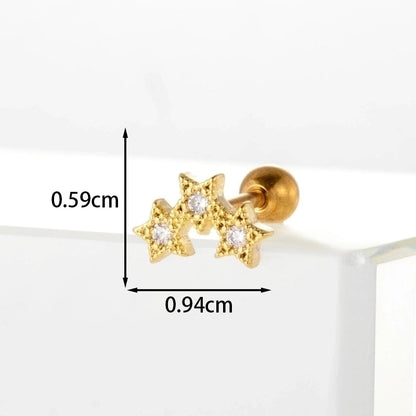 Ear Cartilage Rings & Studs Flower 316L Stainless Steel Copper