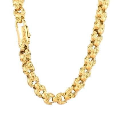 Punk Skull Titanium Steel Plating Halloween Men's Necklace