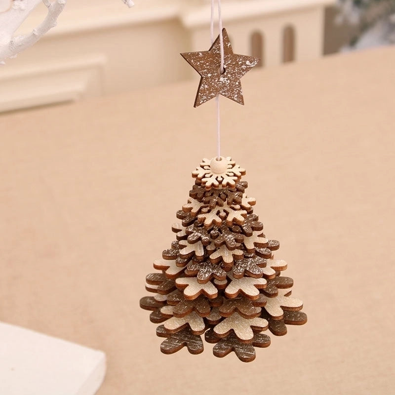 Christmas Decorations Wooden Bells Pendant
