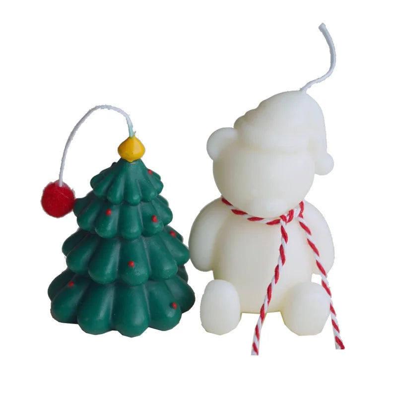 Christmas Cute Minimalist Bear Soy Wax Candle