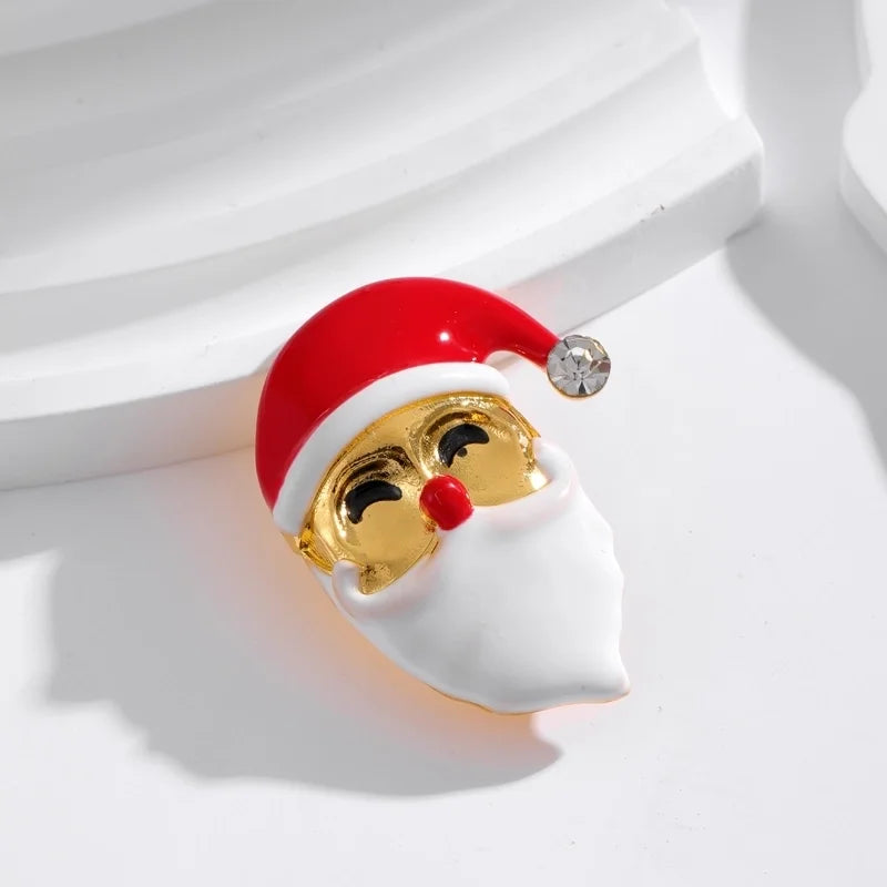 IG Style Cartoon Style Minimalist Tree Snowman Snowflake Alloy Enamel Inlay Rhinestones Unisex Brooches