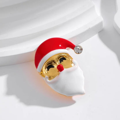 IG Style Cartoon Style Minimalist Tree Snowman Snowflake Alloy Enamel Inlay Rhinestones Unisex Brooches