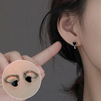 Korean Style S925 Silver Needle Personalized Geometric Double-layer Cross Circle Earrings Women's Retro Fashion Creative Earrings Ear Buckle Fashion