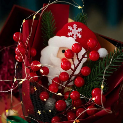 Christmas Cute Santa Claus Plastic Holiday Party Bouquet Decorations Table Decoration