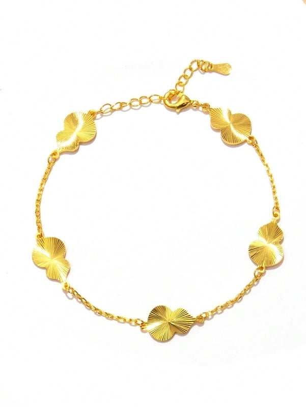 Copper Cable Chain Round Heart Shape Gourd Bracelets