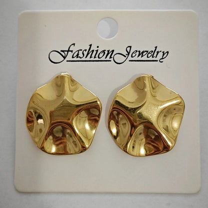 1 Pair Retro Solid Color Irregular Plating 304 Stainless Steel Stainless Steel Earrings