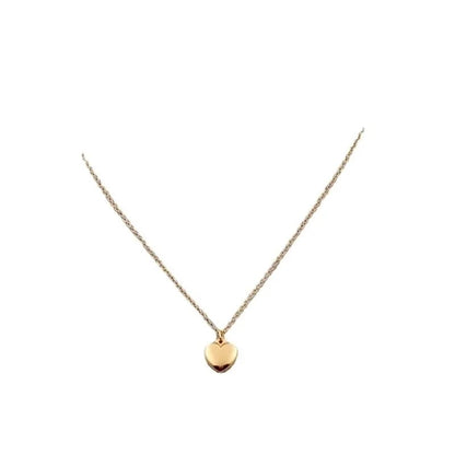 Minimalist Heart Shape Lock Titanium Steel Pearl Pendant Necklace 1 Piece