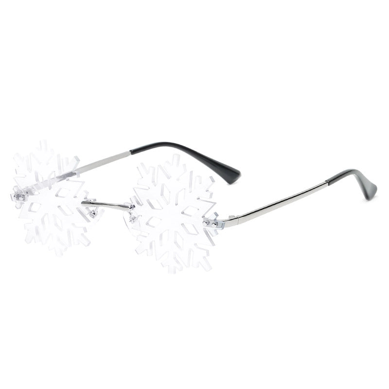 Fashion Snowflake Pc Polygon Frameless Glasses