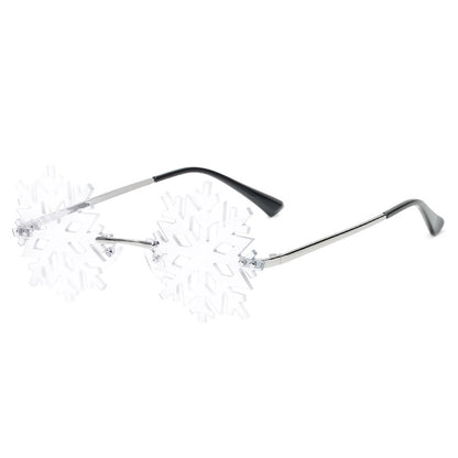 Fashion Snowflake Pc Polygon Frameless Glasses
