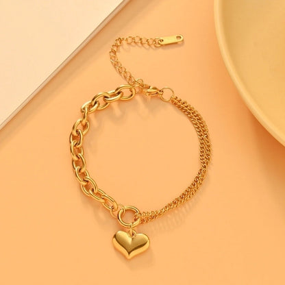 IG Style Korean Style Devil's Eye Solid Color Flower 304 Stainless Steel 18K Gold Plated Artificial Pearls Bracelets In Bulk