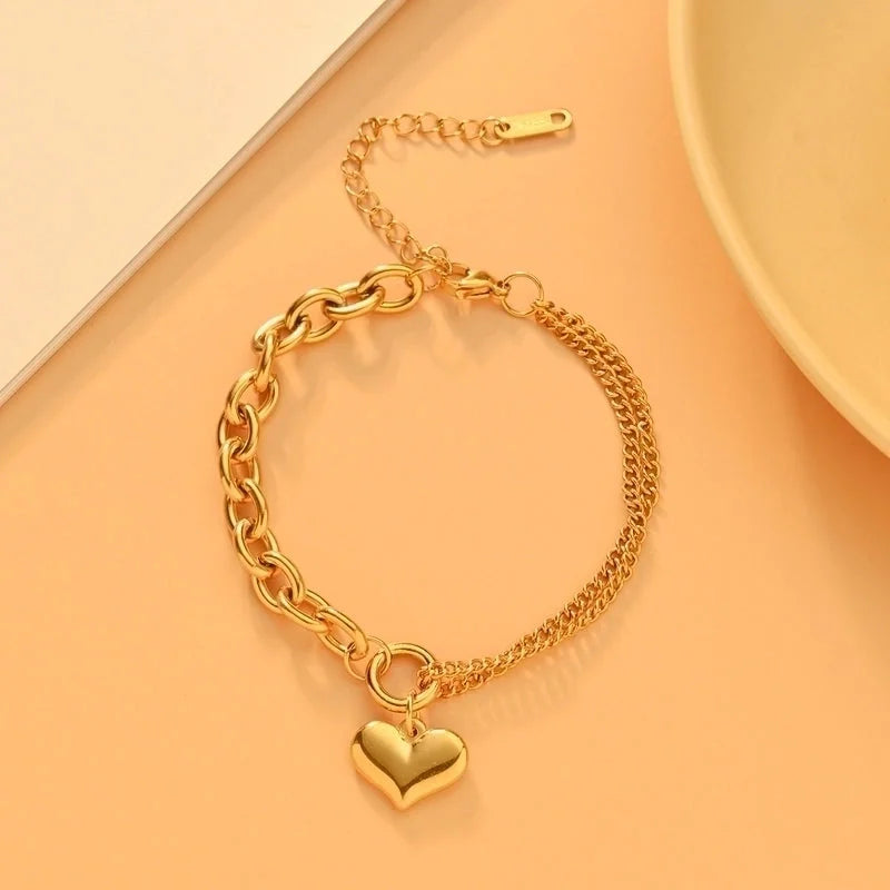 IG Style Korean Style Devil's Eye Solid Color Flower 304 Stainless Steel 18K Gold Plated Artificial Pearls Bracelets In Bulk