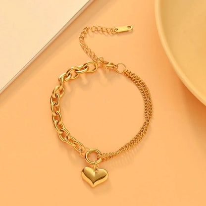 IG Style Korean Style Devil's Eye Solid Color Flower 304 Stainless Steel 18K Gold Plated Artificial Pearls Bracelets In Bulk