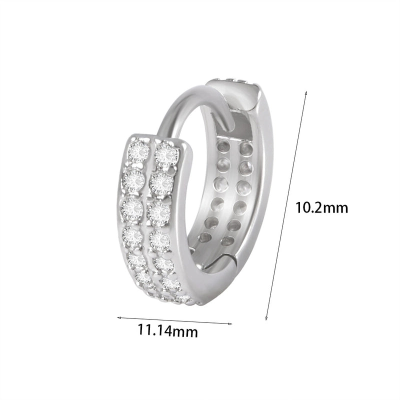 1 Piece Elegant Flower Butterfly Inlay Copper Rhinestones Zircon Earrings