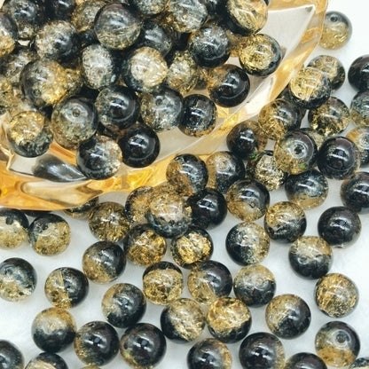 50 PCS/Package Diameter 10mm Diameter 8mm Glass Crackle Glass Beads Round Jewelry Accessories
