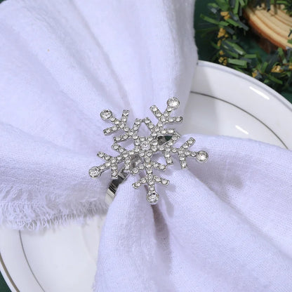 Christmas Casual Vacation Snowflake Alloy Home Daily Napkin Ring