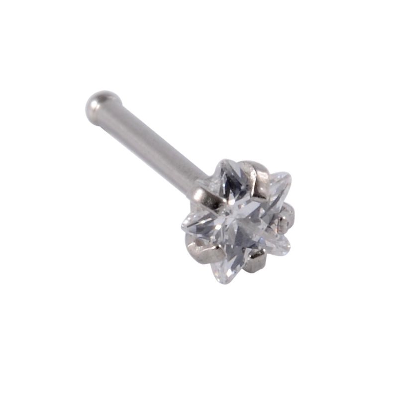 6 Pieces Nose Rings & Studs Casual Tropical Star 304 Stainless Steel Plating Zircon 18K Gold Plated Nose Rings & Studs