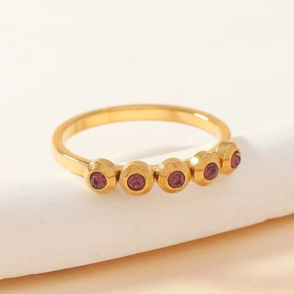 Elegant Geometric Titanium Steel Rings