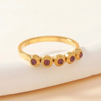 Elegant Geometric Titanium Steel Rings