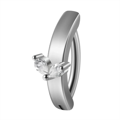 1 Piece Belly Rings Casual Hawaiian Tropical Flower Butterfly 304 Stainless Steel Inlay Zircon