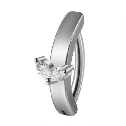 1 Piece Belly Rings Casual Hawaiian Tropical Flower Butterfly 304 Stainless Steel Inlay Zircon