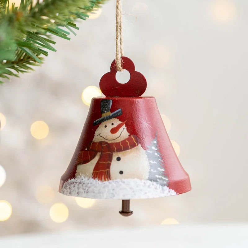 Christmas Cute Minimalist Santa Claus Iron Holiday Festival Hanging Ornaments Decorative Props