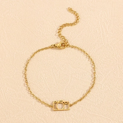 Minimalist Classic Style Snowflake 304 Stainless Steel Zircon Stainless Steel Bracelets In Bulk