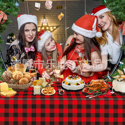 3 Pieces Christmas Tablecloth Holiday Party Tablecloth Christmas Tree Tablecloth Red And Green Christmas Theme Tablecloth Table Cover