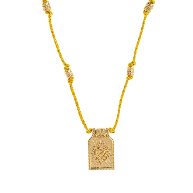 Copper Gold Plated Enamel Tarot Pendant Necklace