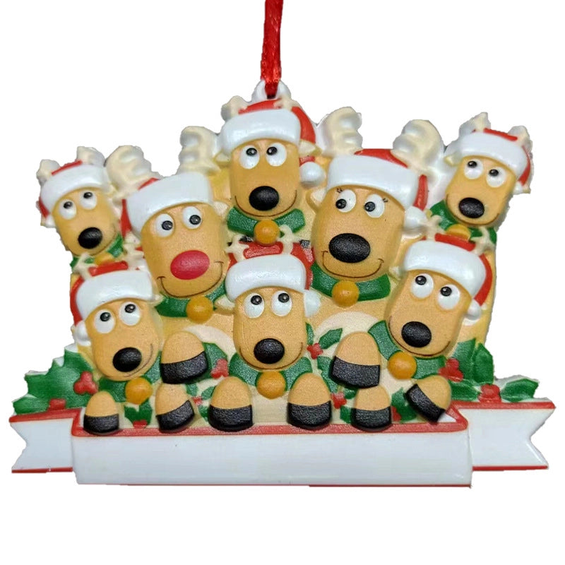 Christmas Fashion Dog Resin Party Hanging Ornaments