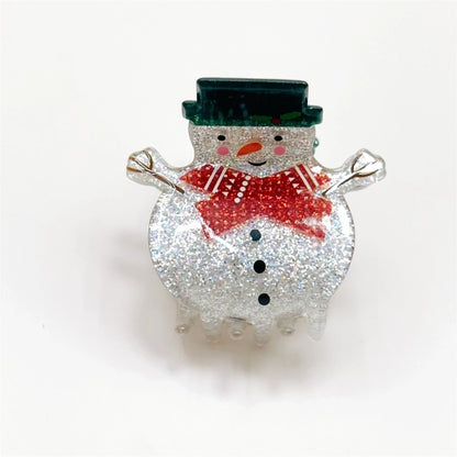 Christmas Minimalist Women's Christmas Tree Santa Claus Arylic Hair Claws