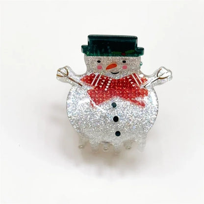 Christmas Minimalist Women's Christmas Tree Santa Claus Arylic Hair Claws