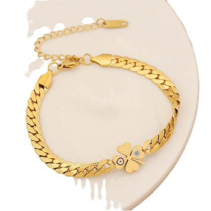 Women Flower Stainless Steel Handmade Bracelets