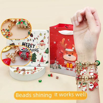 Christmas 24 Countdown Calendar DIY Blind Box Creative Blind Box Bracelet Jewelry Advent Gift
