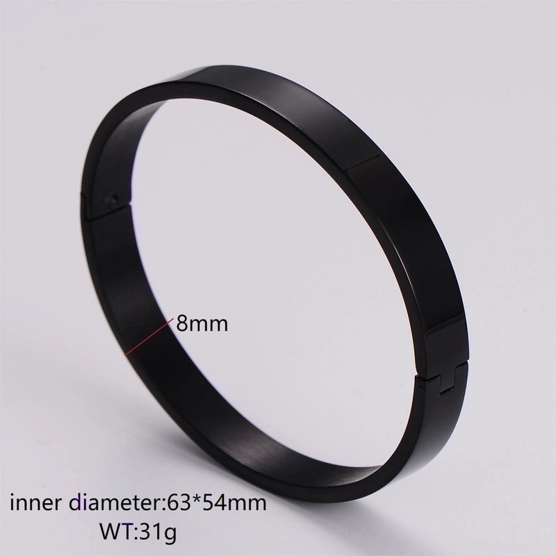 Minimalist Circle Stainless Steel Bangle In Bulk